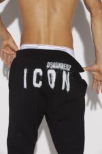 Dsquared2 Iconic WHITE/FANTASY Icon Spray Ski Joggers - Image 3