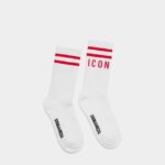 Dsquared2 Iconic WHITE/GREY MELANGE DS2 Kids Socks
