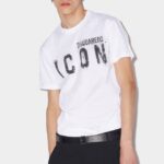 Dsquared2 Iconic WHITE Icon Spray Cool T-Shirt