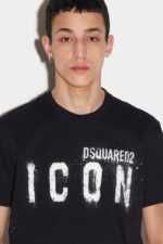 Dsquared2 Iconic WHITE Icon Spray Cool T-Shirt D2 - Image 3