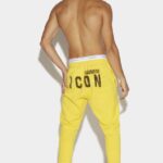 Dsquared2 Iconic WHITE Icon Spray Ski Joggers