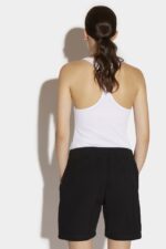 Dsquared2 Iconic WHITE Icon Spray Sweat Shorts - Image 2