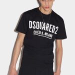 Dsquared2 Iconic WHITE/MILITARY GREEN Ceresio 9 Cool T-Shirt D2 WHITE
