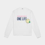 Dsquared2 Iconic WHITE/PINK Smiley Organic Cotton Cool Fit Sweatshirt D2 WHITE