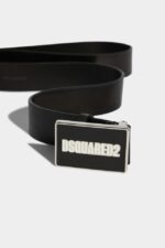 Dsquared2 Logo Belt BLACK D2 BLACK - Image 3