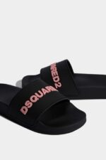 Dsquared2 Logo Slides RED/BLACK - Image 4