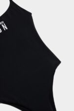 Dsquared2 New In Be Icon One-Piece Swimsuit BLACK/WHITE - Image 4