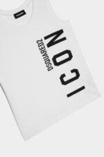 Dsquared2 New In D2 Kids Tank Top WHITE - Image 3