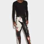 Dsquared2 New In Leather Racing Trousers