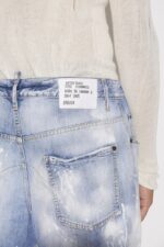 Dsquared2 New In Light White Paint Wash Combat Jeans - Image 4