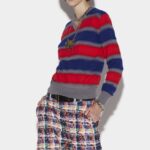 Dsquared2 New In Stripes V-Neck Sweater BLUE/FANTASY