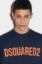 Dsquared2 Slouch T-Shirt NAVY BLUE D2 - Image 3